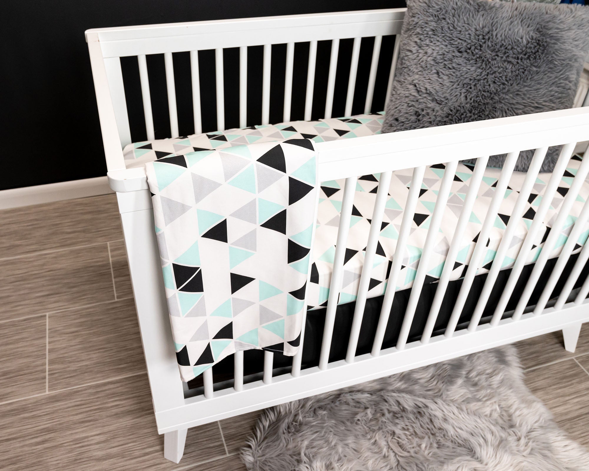 Minty Origami Classic Crib Bedding Set